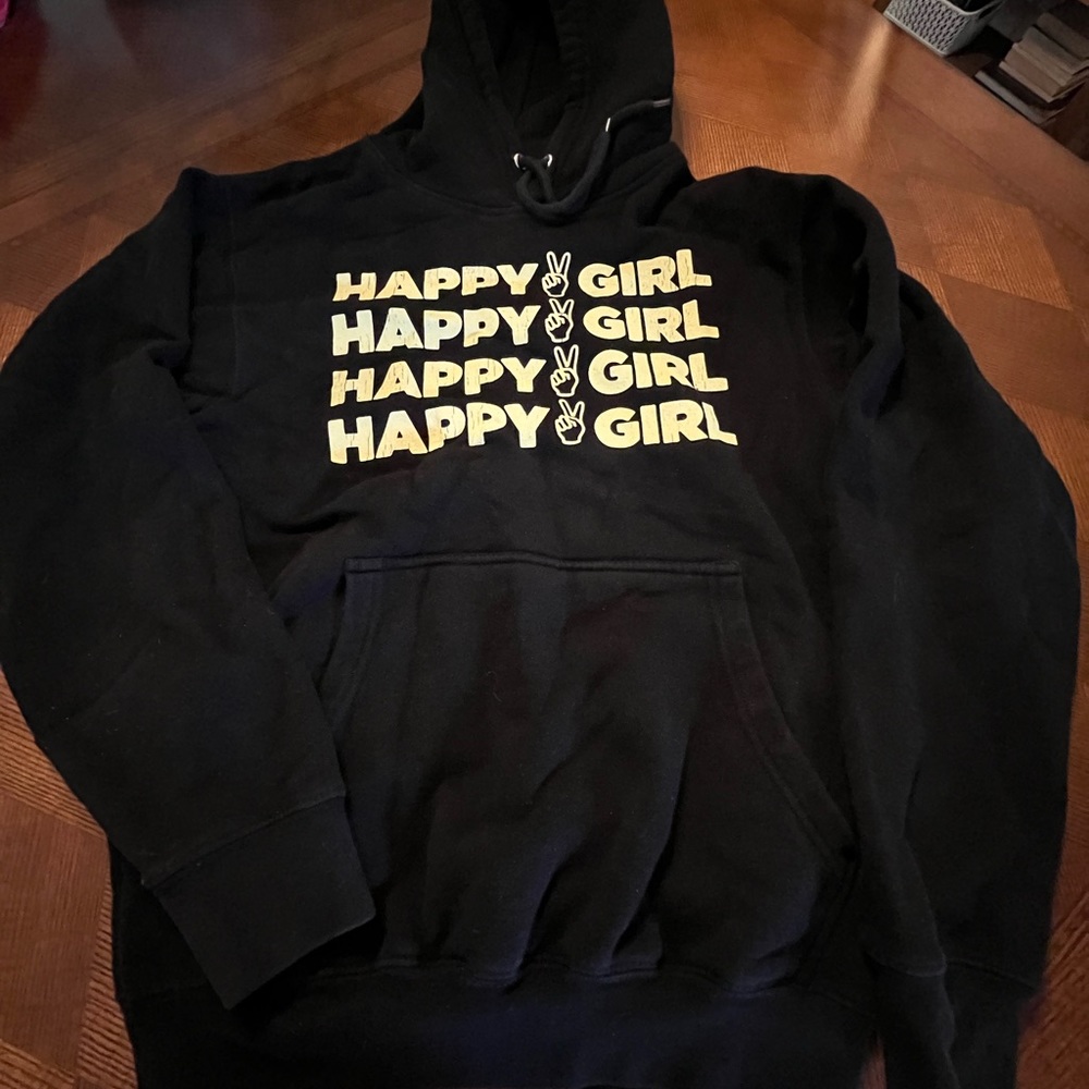 Maddie Ziegler merch, Size small black “Happy Girl” hoodie